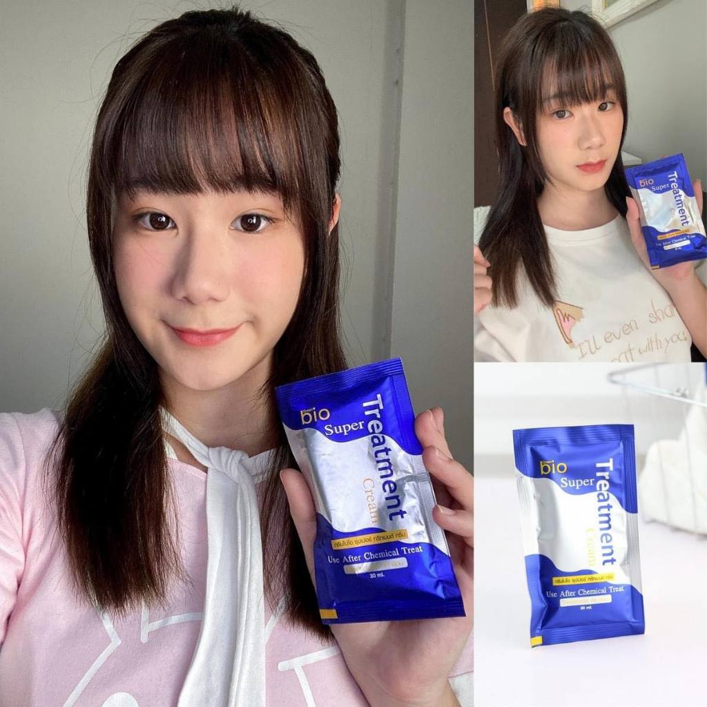 (1ซอง) Green Bio Super Treatment กรีนไบโอซุปเปอทรีทเมนท์ครีม (ซองสีน้ำเงิน) ฟื้นฟูผมเสียเร่งด่ว - รูปที่ 4