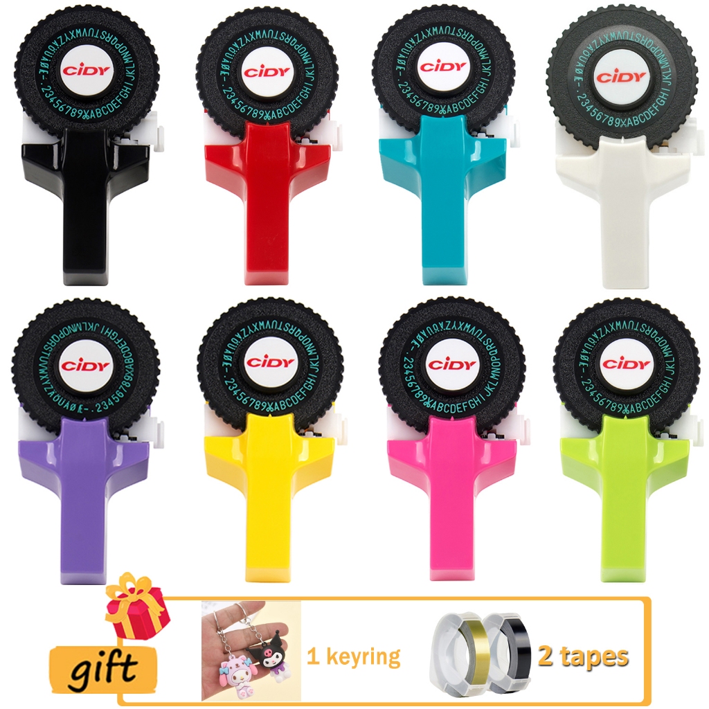 (ฟรี 2 เทป ) เครื่องทําฉลาก ลายนูน 3D DIY สําหรับอัพเกรด MOTEX E101 Version CIDY C101 Mini 9 มม. 3D