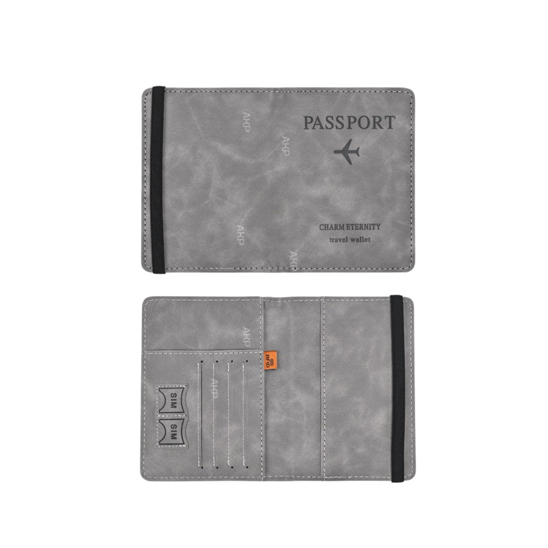 Premium Passport Case - ปกพาสปอร์ต มีสายรัดกันตก + RFID Blocking (พร้อมส่งในไทย)