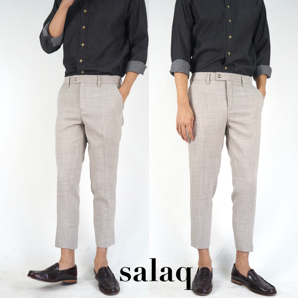 กางเกงสแล็คขาเต่อ ผ้ายืดสโน(snow) ผ้านุ่มใส่สบาย ไม่หนา ไม่ร้อน ทรงกระบอกเล็ก หลากสี ไซส์ 28นิ้ว-36นิ้ว