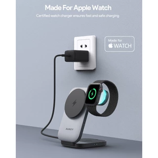 AUKEY แท่นชาร์จไร้สาย Qi2 15W 3-in-1 | Reddot Winner | พับได้ MFW Certified LC-MC312