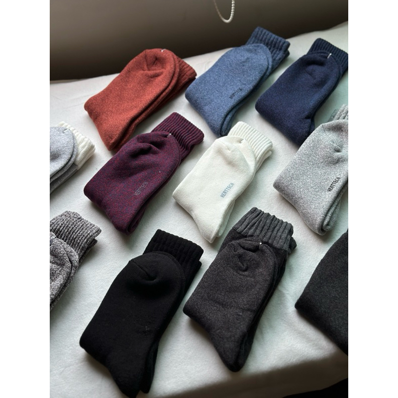 โปรสุดคุ้ม 5 แถม 1 ถุงเท้า Uniqlo ญี่ปุ่นอุ่นเท้าใส่นอนใส่เดิน ถุงเท้าเก็บอุณหภูมิ