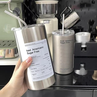 แก้วเก็บความเย็น ขนาด 600 มล. สแตนเลส แก้วกาแฟ