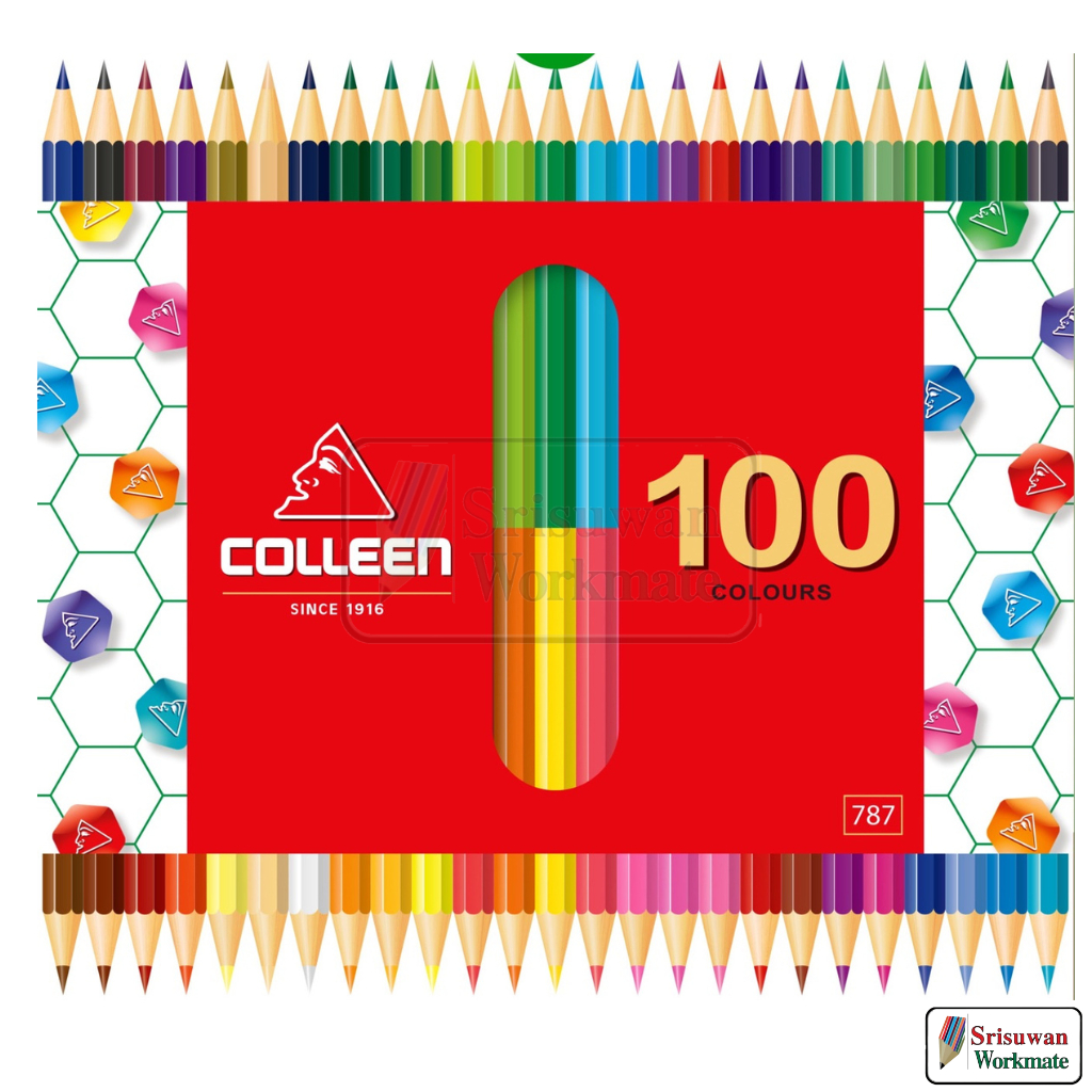 Colleen 2หัว 100สี สีไม้คอลลีน 2 หัว 100 สี Colleen Colour Pencil ดินสอสีไม้ คลอลีน