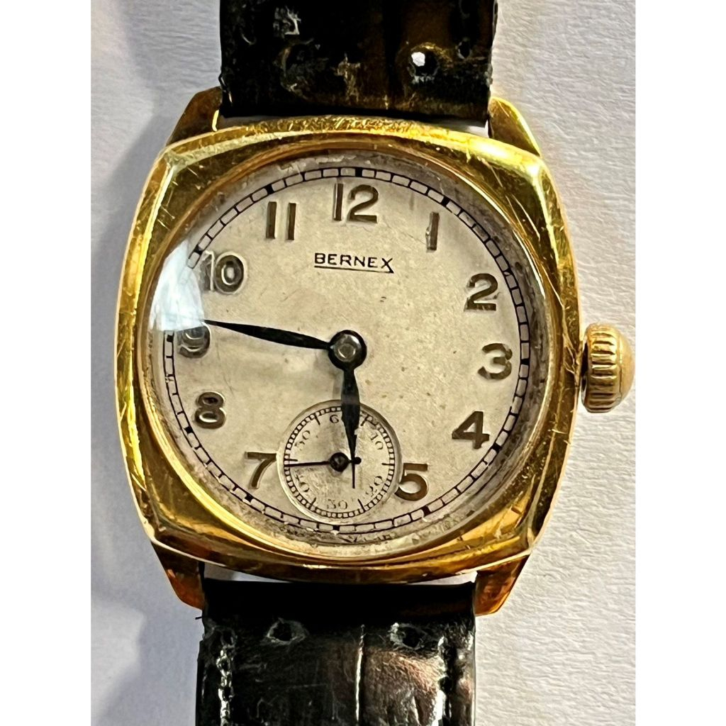 นาฬิกามือ 2 วินเทจ นาฬิกาเก่าโบราณมือสอง BERNEX DENNISO MADE IN ENGLAND 1940’s ระบบไขลาน โบราณหูกระทะ คลาสสิคมาก