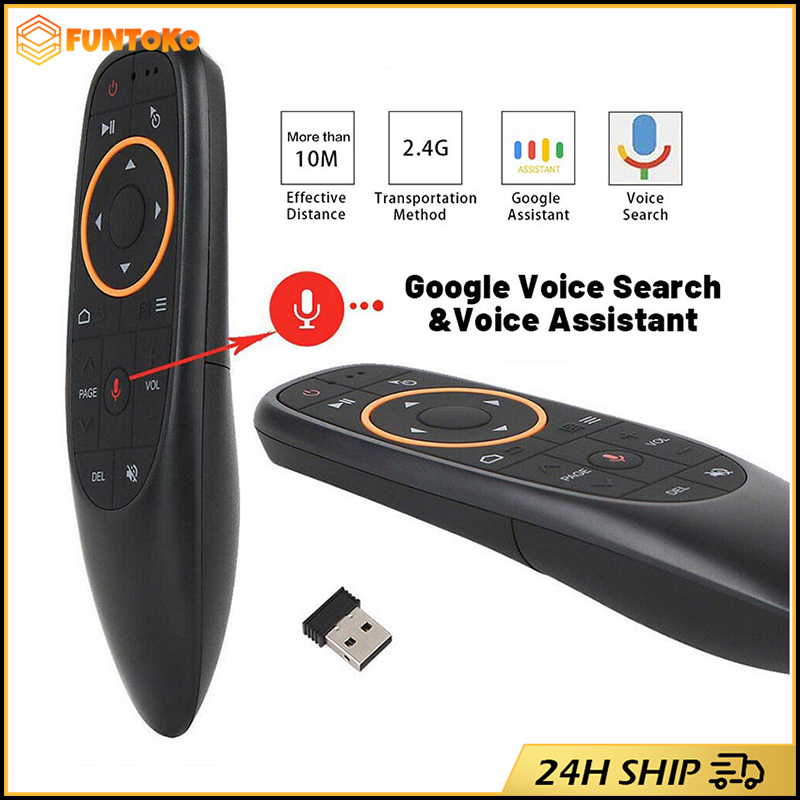 ร้านอยู่กรุงเทพ G10 / G10S/ G10S RPO  สมาร์ททีวีควบคุมด้วยเสียง รีโมทควบคุมระยะไกล Voice Air Mouse R