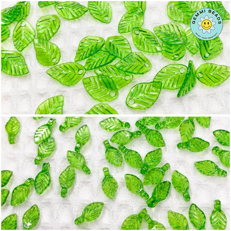 ลูกปัดใบไม้ตกแต่ง ใบจิ๋ว ใบแบน