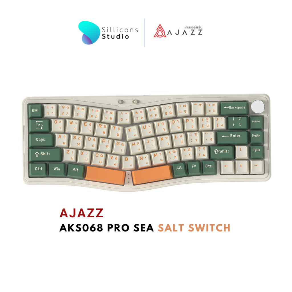 [โค้ดMallลด10%]คีย์บอร์ด Ajazz AKS068 Pro Wireless Mechanical Keyboard (EN/TH)
