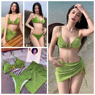 ชุดว่ายน้ำบิกินี่สามชิ้น 40-60KG สไตล์เกาหลี เซ็กซี่ แฟชั่นส…
