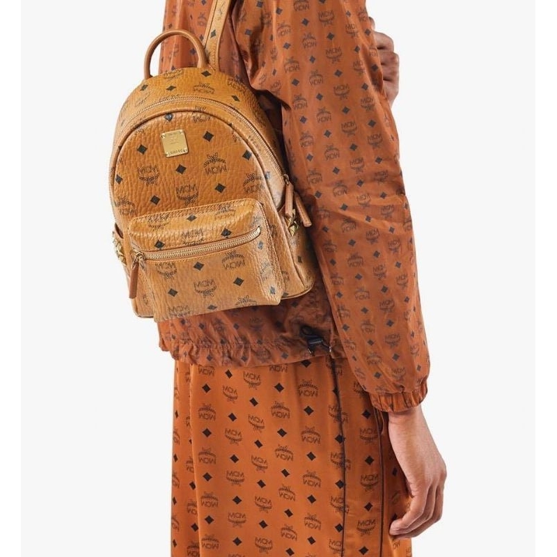 กระเป๋าเป้ 🎒🎒ชาย/หญิง 🎒New Mcm mini backpack สีออริ 🎒🎒ใช้งานง่ายคลาสสิค