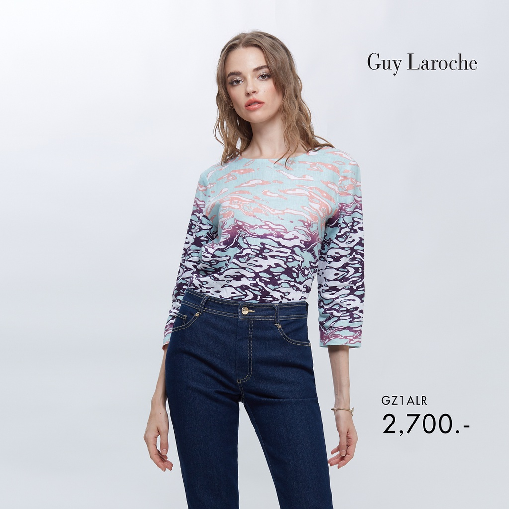 Guy Laroche  เสื้อผู้หญิง  Blouse แขนยาว SPORT LINEN BLO (GZ1ALR)