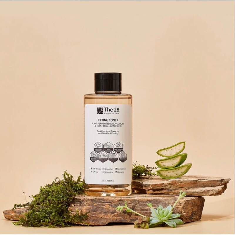โทนเนอร์หน้าเด็ก **Exp.09/2024 ** The28  Lifting Toner Plant Fermented & Novel Moss & Triple Hyaluro
