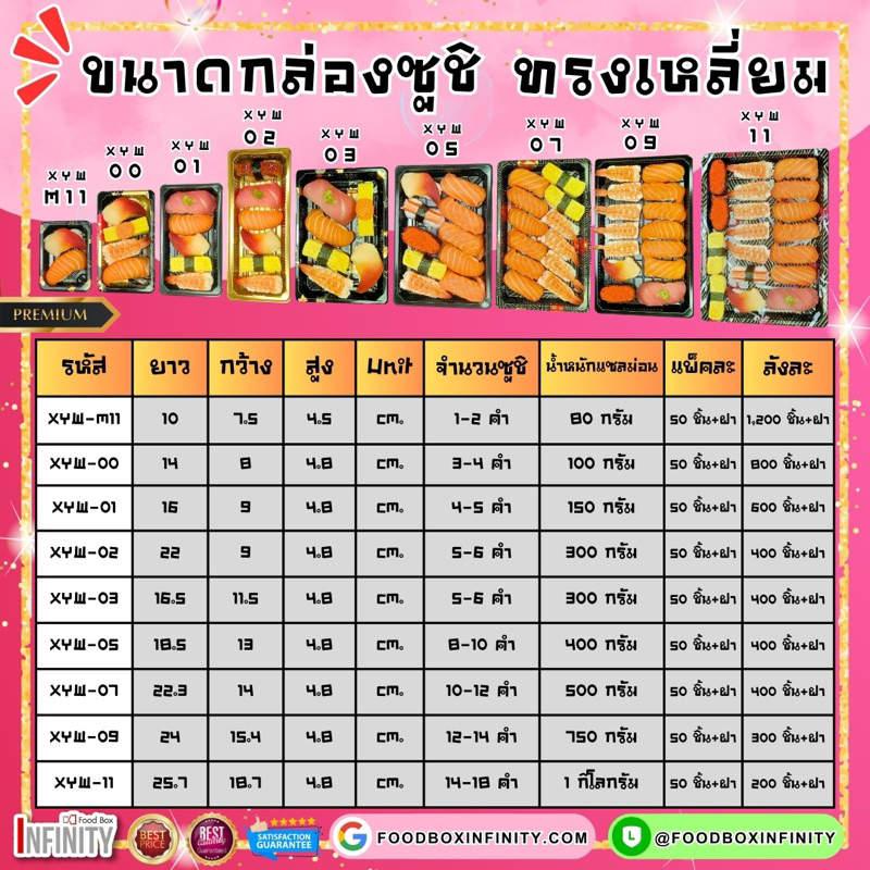 ⫷50ชุด+ฝาใส⫸XYW-03 ถาดซูชิทรงเหลี่ยม กล่องซาซิมิ แซลม่อน ชาบู เกี๊ยวซ่า อาหารญี่ปุ่น ขนมหวาน ผลไม้ ราคา ถูกที่สุด ดีลบีเคเค แกลเลอรีภาพที่ 2