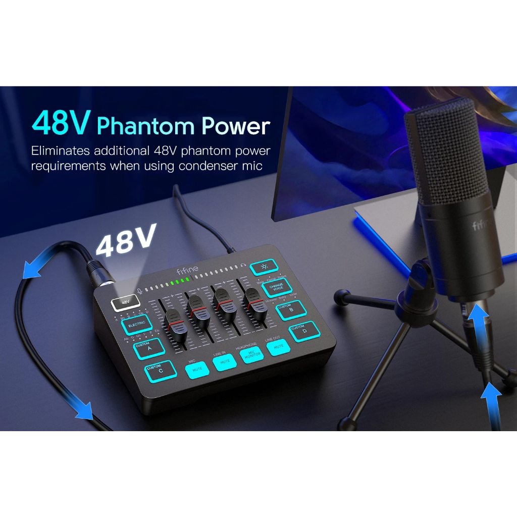 [Pre-order][ถูกที่สุด] FIFINE AMPLIGAME SC3 USB MIXER WITH XLR/HEADSET INPUT