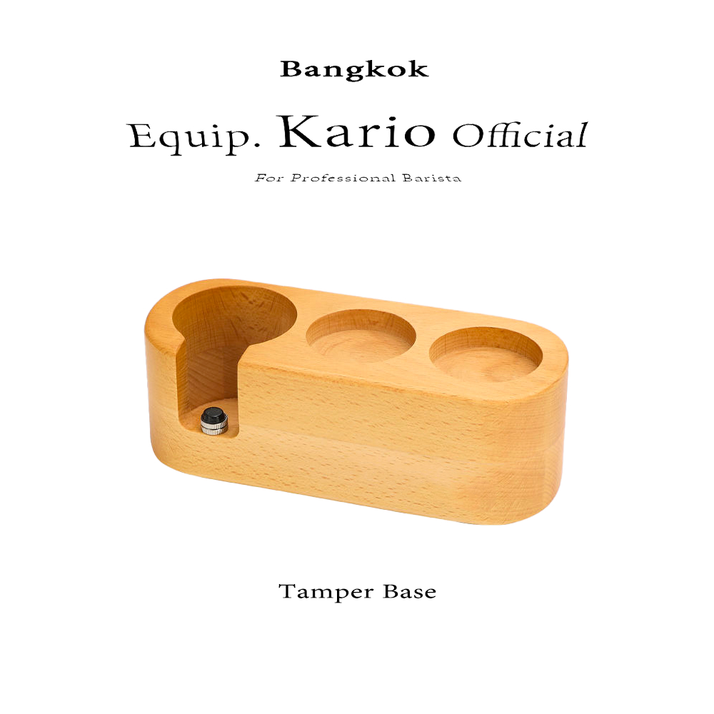 จัดส่งทันที | แท่นวางด้ามชงกาแฟ ที่วางแทมเปอร์ 5 Holes แท่นวางไม้มียางรอง Coffee Tamper Holder Stand