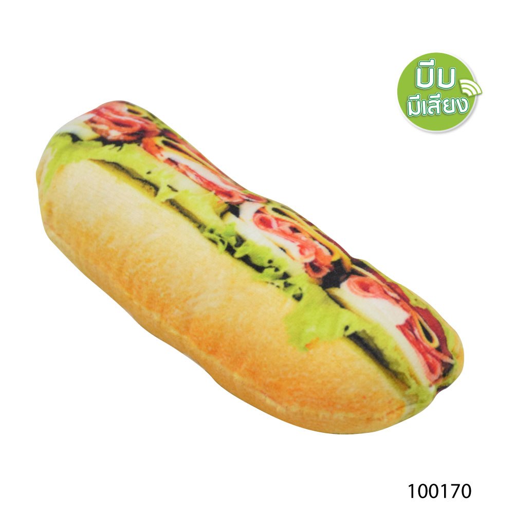 Kanimal Dog Toy ของเล่นสุนัข รูปแซนวิช  สำหรับสุนัขพันธุ์เล็ก-กลาง ขนาด 14x6 ซม.(14x6 ซม.)