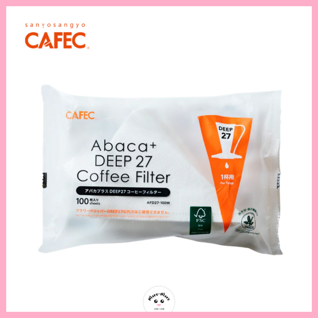 กระดาษกรองกาแฟ CAFEC DEEP27 จำนวน 100 แผ่น