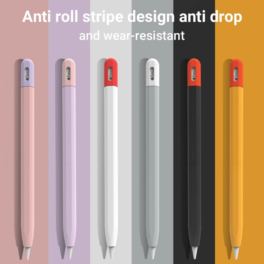 เคสซิลิโคนดินสอบางเฉียบสำหรับ Apple Pencil 3(USB-C) 2nd 1nd Pencil pro ที่ใส่ปากกากันลื่น Silicone Pencil Case-XF