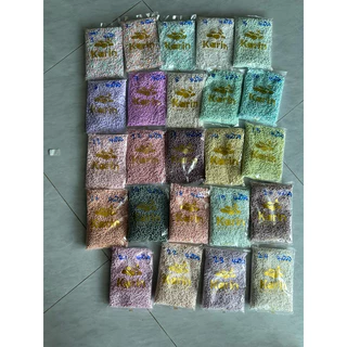 ลูกปัดเม็ดทรายสีสวยๆขนาด4มิลถุง450กรัม