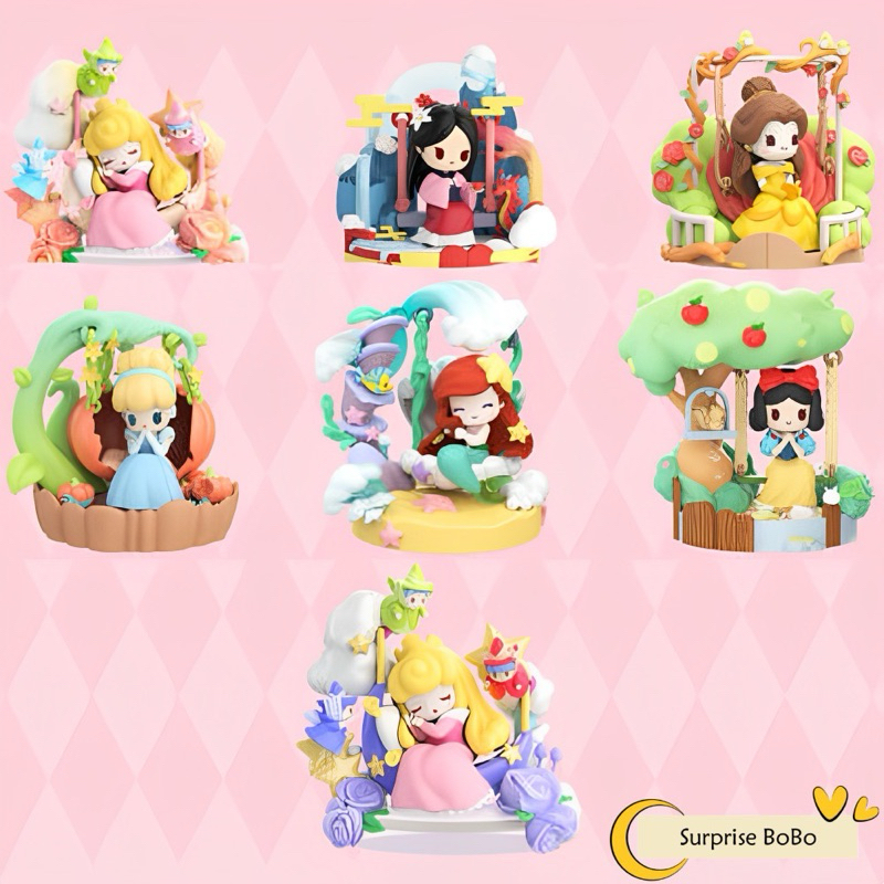 📍พร้อมส่ง ตุ๊กตาฟิกเกอร์ Disney Princess D-baby Series Flower Swing Series เจ้าหญิงดิสนี่ย์ 52toys 52toy