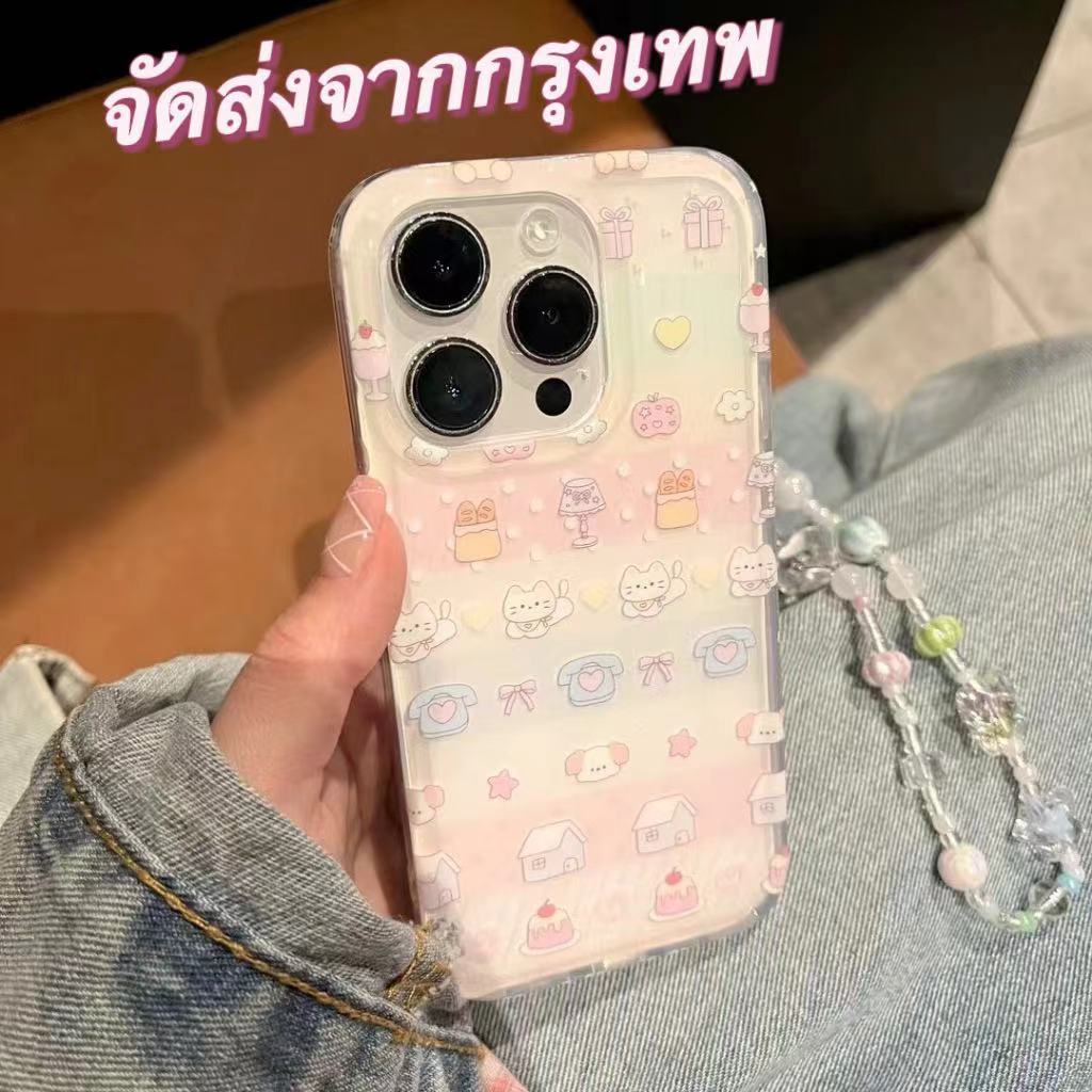 ส่งจากไทยใน24ชม. เคสไอโฟน 15 14 13 12 11 Pro Max เคส for iPhone 15 น่ารัก พกง่ายๆ การป้องกันการตก Case