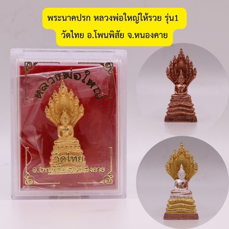 พระนาคปรก หลวงพ่อใหญ่ให้รวย รุ่น1 วัดไทย