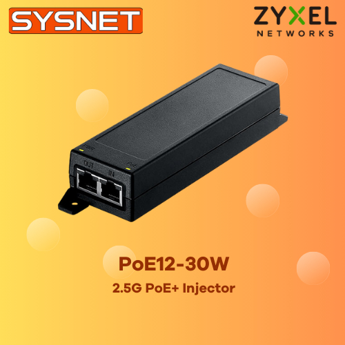 Zyxel PoE12-30W Multi-Gigabit POE Injector 802.3at 30W Port 1/2.5Gbps