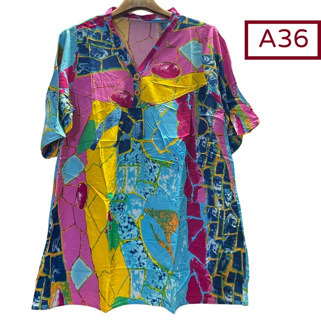 เสื้อสปันผ้าพริ้วลายดอก เสื้อผู้ใหญ่อก44นิ้ว เบาสบายมากก💖