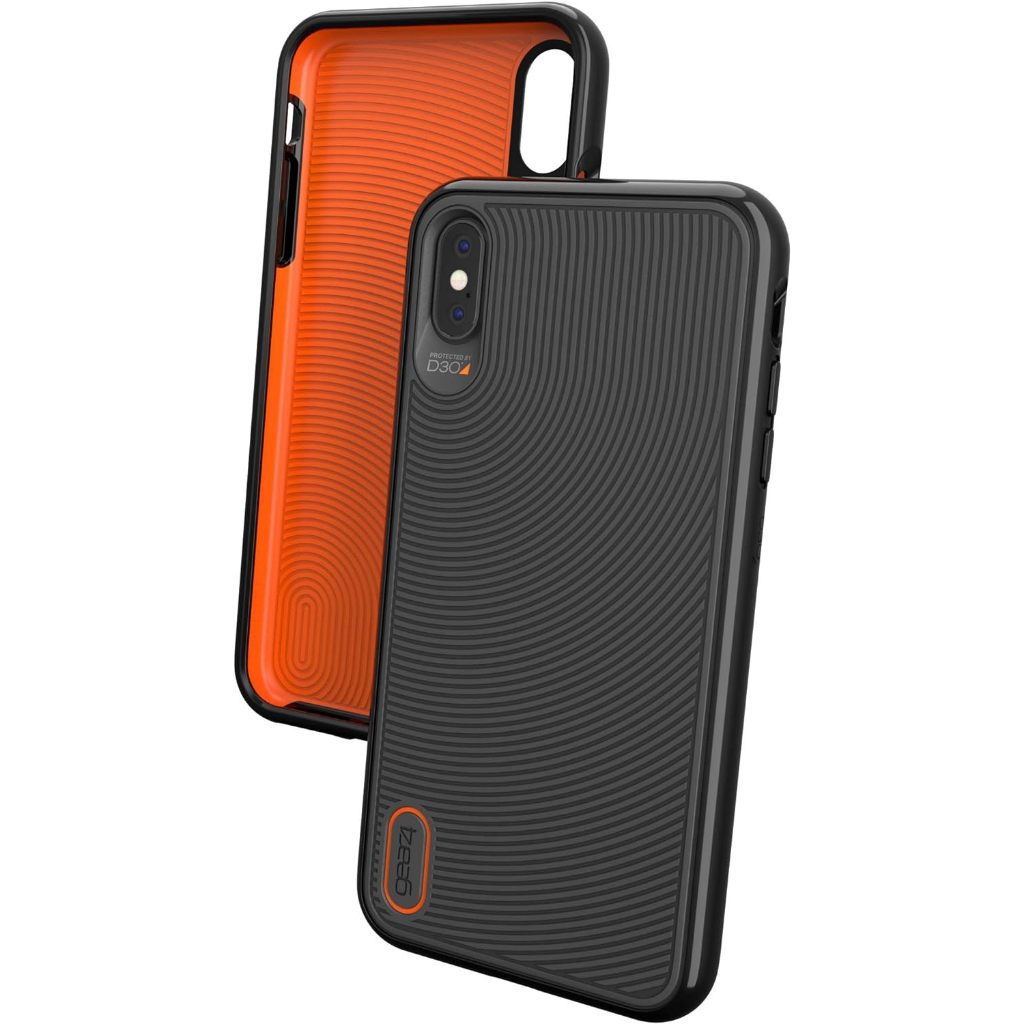 iPhone Xs Max - Gear4 ZAGG Battersea Hardback Case - ของแท้ - สีดำส้ม