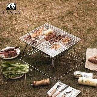 เตาย่างแบบใหม่ที่สามารถยกได้, เตาตั้งแคมป์, เตาย่างบาร์บีคิวพับสแตนเลส, เตาอบไม้คาร์บอน BBQ
