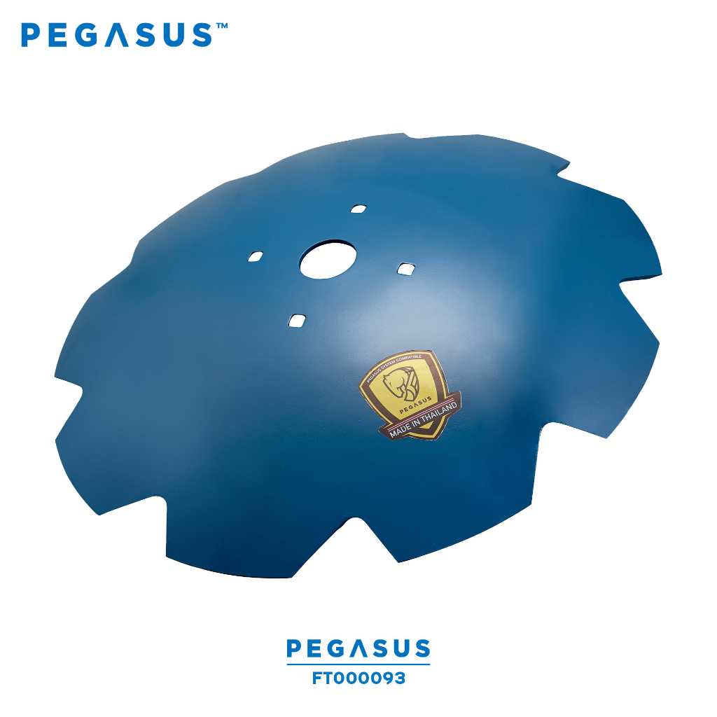 ใบผานจักรเฉียงบุกเบิก 24" โค้งน้อย บัวเล็ก PCD 159 มม. ผานสับหมก จานไถม้าบินเพกาซัส (เหล็กโบรอน)