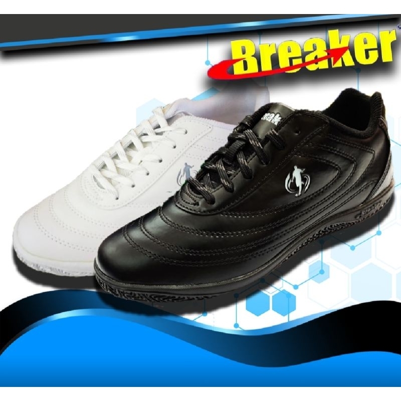 รองเท้าผ้าใบ Breaker futsal รุ่น BK-30 สีขาว ดำ