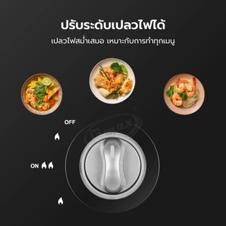 Gmax เตาแก๊สหน้ากระจก 2 หัว Gas Stove หัวอินฟาเรด รุ่น GL-702I เตาแก๊สหัวคู่ กระจกนิรภัย