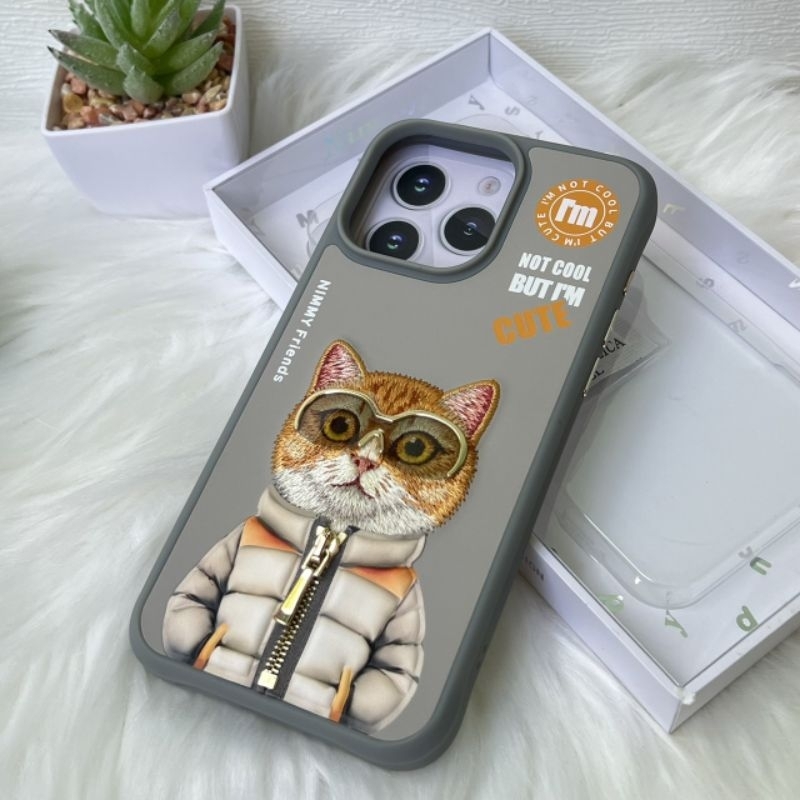 Nimmy case ลายปัก 3 D รูดซิปได้ iPhone15 15pro 15pro max