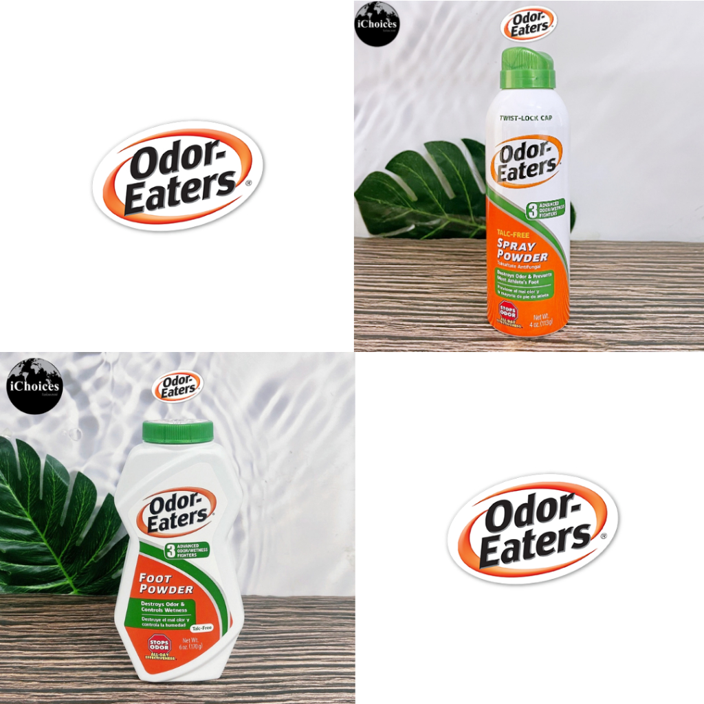 20% Sale!!!EXP:09/2025[Odor-Eaters] Foot Powder 170 g, Spray Deodorant 113 g, Odor Control & Sweat Absorbing สเปรย์ แป้ง