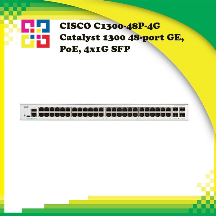 CISCO C1300-48P-4G Catalyst 1300 48-port GE, PoE, 4x1G SFP