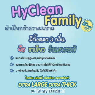Hyclean ((ทิชชู่เปียก)) Hy Clean ไฮคลีน ผ้าเปียก ทิชชู่เปียก แผ่นใหญ่ ขนาด 30 ซม. x 20 ซม.