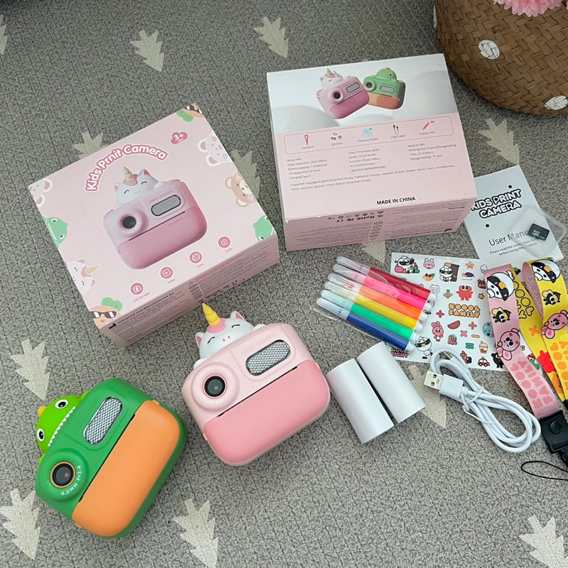 รุ่นใหม่! พร้อมส่ง✨กล้องถ่ายรูปเด็ก Full HD ปริ้นได้! ภาพคมชัด Full HD ถ่ายวีดีโอได้ 🎥 รุ่นอัพเกรทมีแฟลช📸