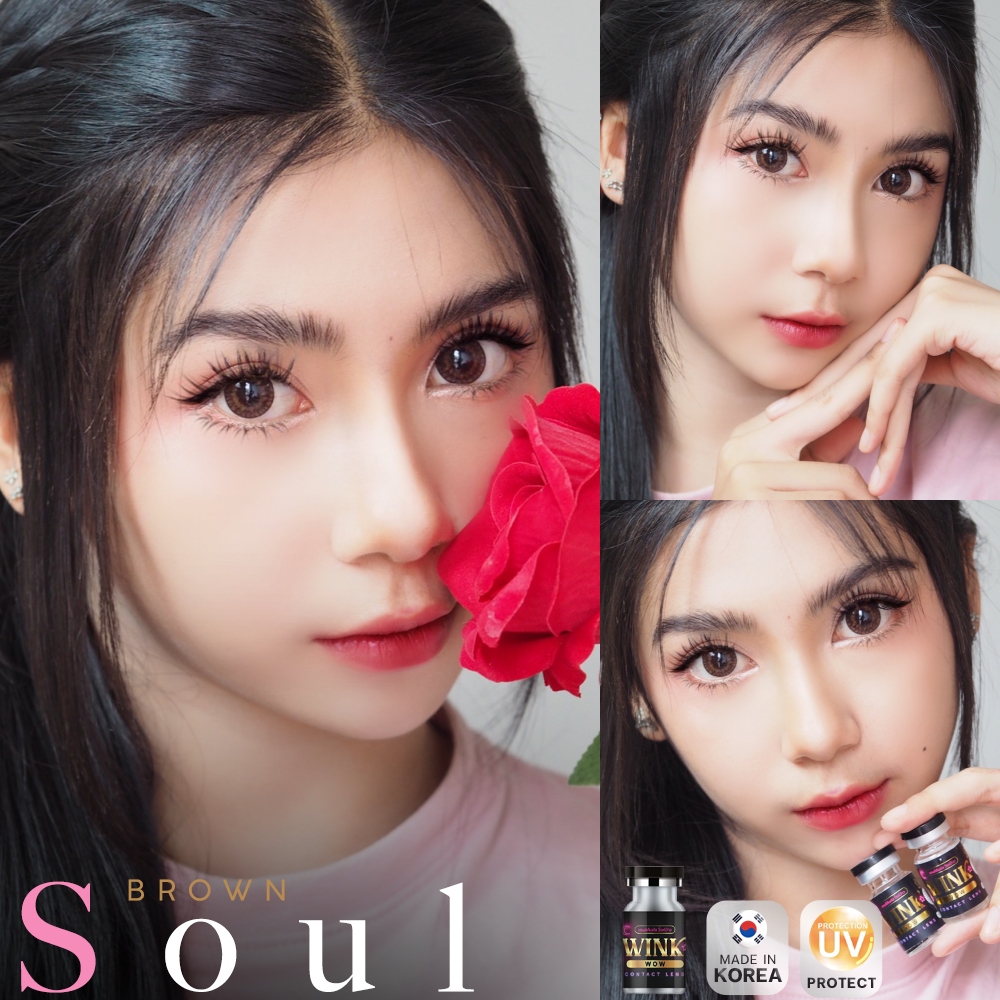 บิ๊กอาย Soul Wink คอนแทคเลนส์ ถนอมดวงตา แบบรายเดือน  