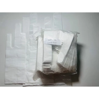 ถุงหิ้วเสื้อกล้ามขาวนมขนาดมาตรฐาน เนื้อเนียน หนา พร้อมส่ง!!!