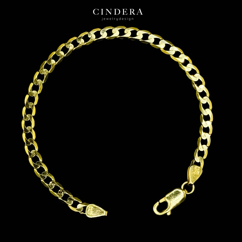 สร้อยข้อมือทอง 9K ITALY(375) 🇮🇹 สร้อยข้อมือทอง นำเข้าจากประเทศ อิตาลี แท้ มีใบรับประกันสินค้า