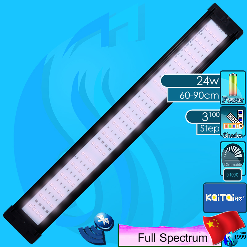 Kaitai Elegant Bluetooth LED Light RGB 24w โคมไฟตู้ปลาขนาด 24-36 นิ้ว สั่งงานผ่าน APP control R-600 aquarium lamp