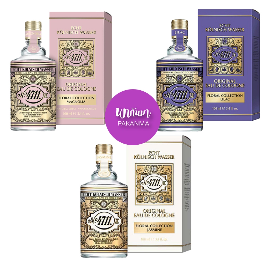 4711 Eau de Cologne 100 ml Floral Collection Jasmine, Magnolia, Lavender 4711น้ำหอมแบรนด์ดั้งเดิม จา