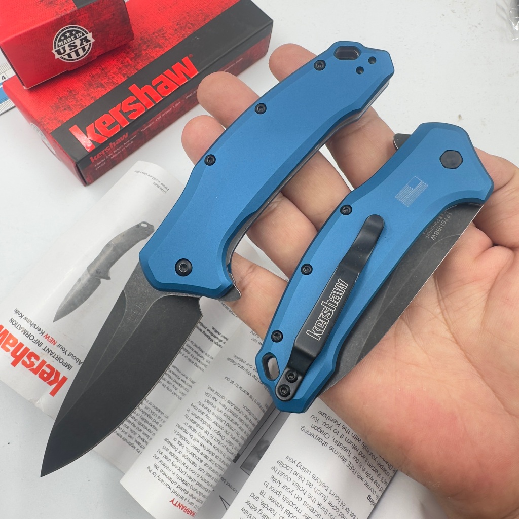มีด KERSHAW รุ่น 1776NBBW ด้ามจับสีฟ้า