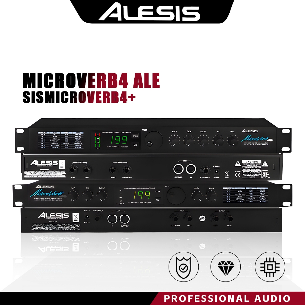 Alesis MicroVerb4/ Microverb4+ เอฟเฟกต์ดิจิตอล KTV ระดับมืออาชีพ ระบบเสียงดิจิตอล มีเอฟเฟกต์ให้เลือก 200 แบบ ตัวปรับเอฟเ