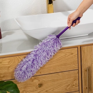 ไม้กวาดหยากไย่ ปัดฝุ่น ด้ามสั้น ดัดตัวแปรงได้ตามต้องการ ขนาด 58 cm H360(240)135