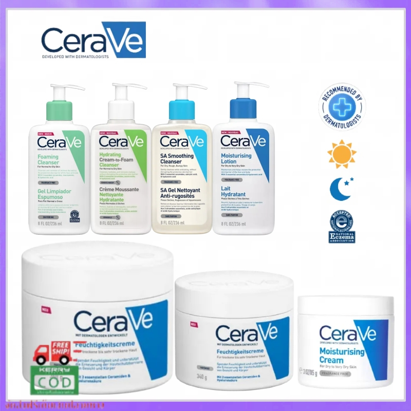 เซราวี CERAVE Moisturising Cream/SA Smoothing Cleanser/Moisturising Lotion/Foaming Cleanser/Foaming Cleanser 236ml/473ml