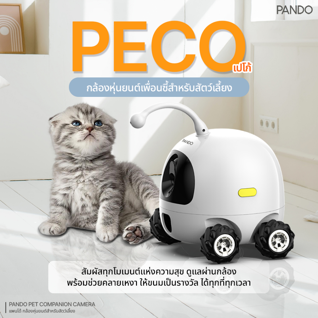 Pando Pet Companion Camera กล้องหุ่นยนต์สำหรับสัตว์เลี้ยง