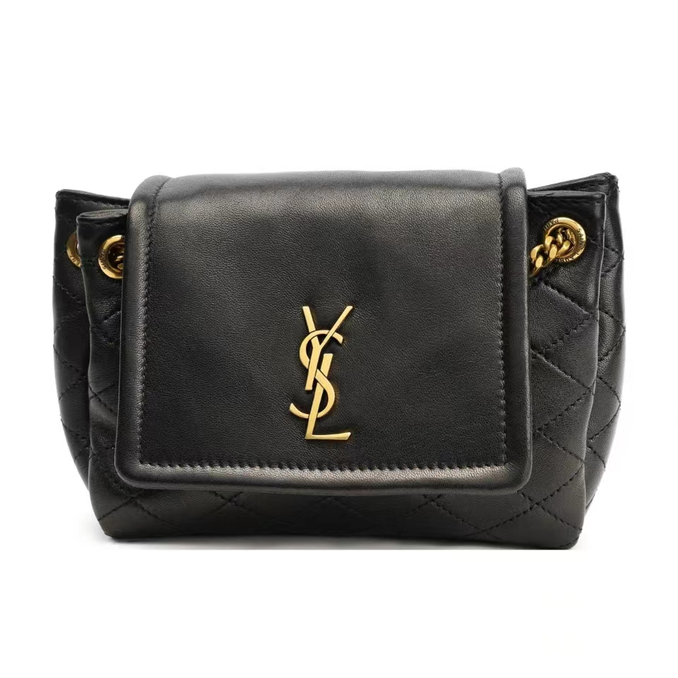 YSL/nolita กระเป๋าสะพายโซ่เพชร/มินิ/กระเป๋าผู้หญิง แท้ 100%