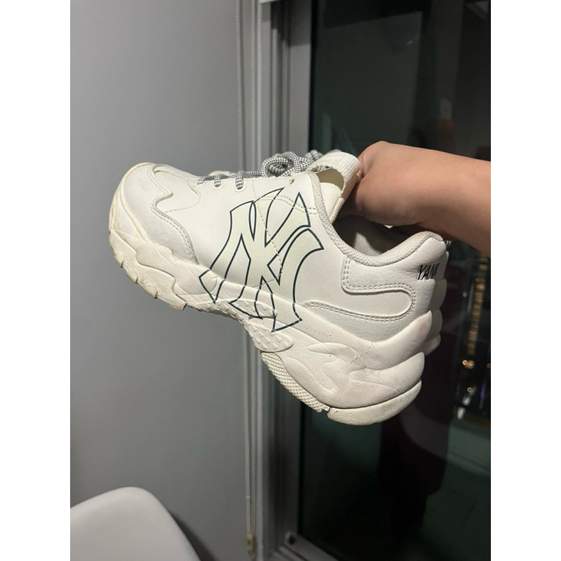 มือสองส่งฟรี MBL รองเท้าผ้าใบ BIG BALL CHUNKY A SNEAKERS 3ASHC101N 50IVS NEW YORK YANKEES IVORY